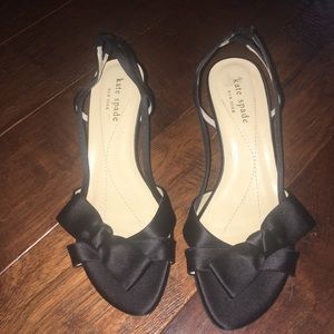 Kate Spade Black satin shoes, size 6M
